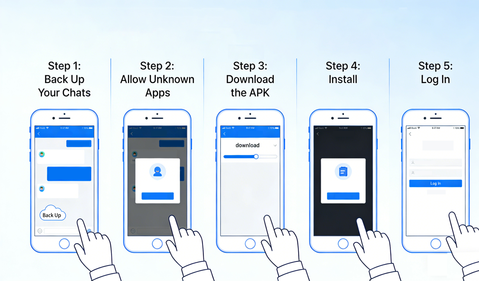 How to Download and Install WhatsApp Blue for Andord