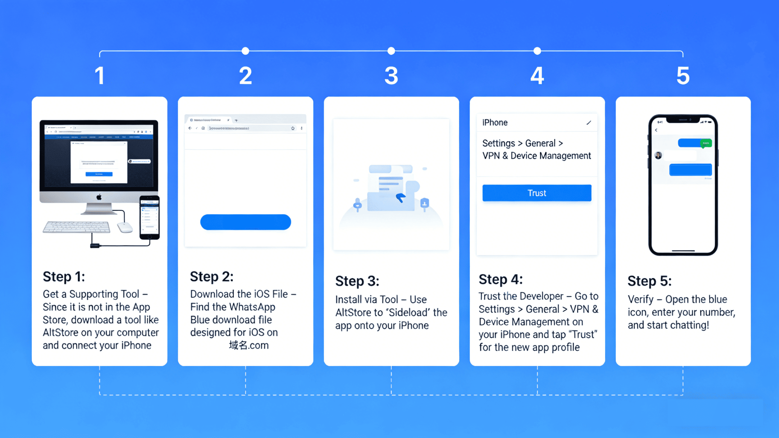 How to Download and Install WhatsApp Blue - For IOS