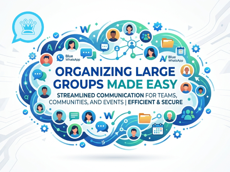 Organizing Large Groups Made Easy with Blue WhatsApp