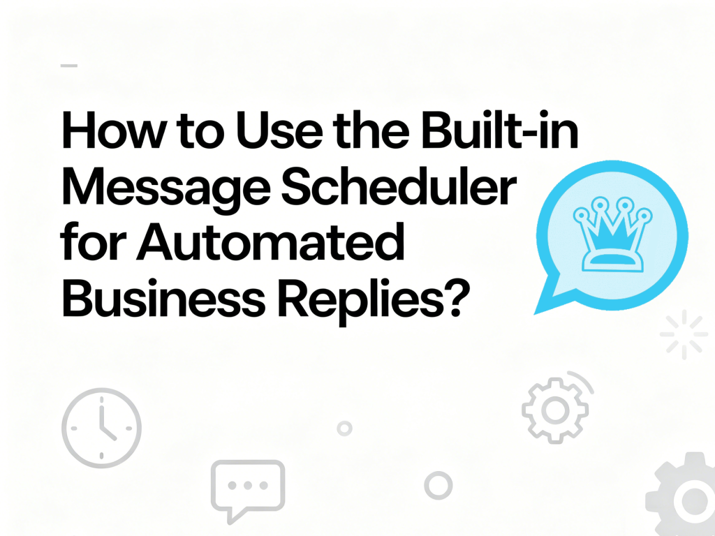 How to Use the Built-in Message Scheduler for Automated Business Replies