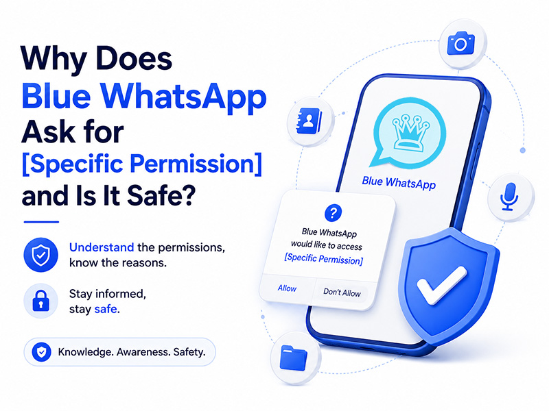 Why Does Blue WhatsApp Ask for [Specific Permission] and Is It Safe