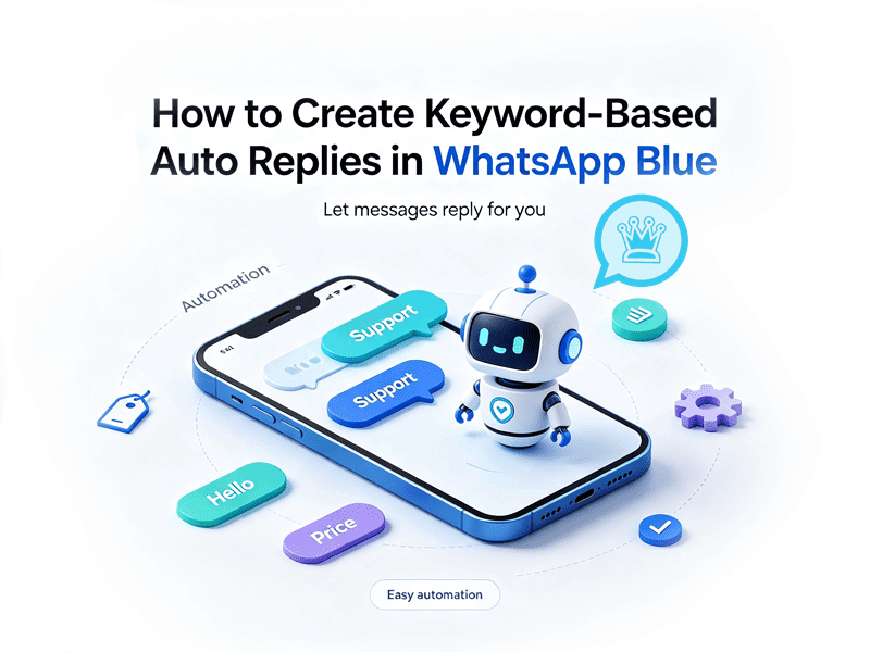 How to Create Keyword-Based Auto Replies in WhatsApp Blue